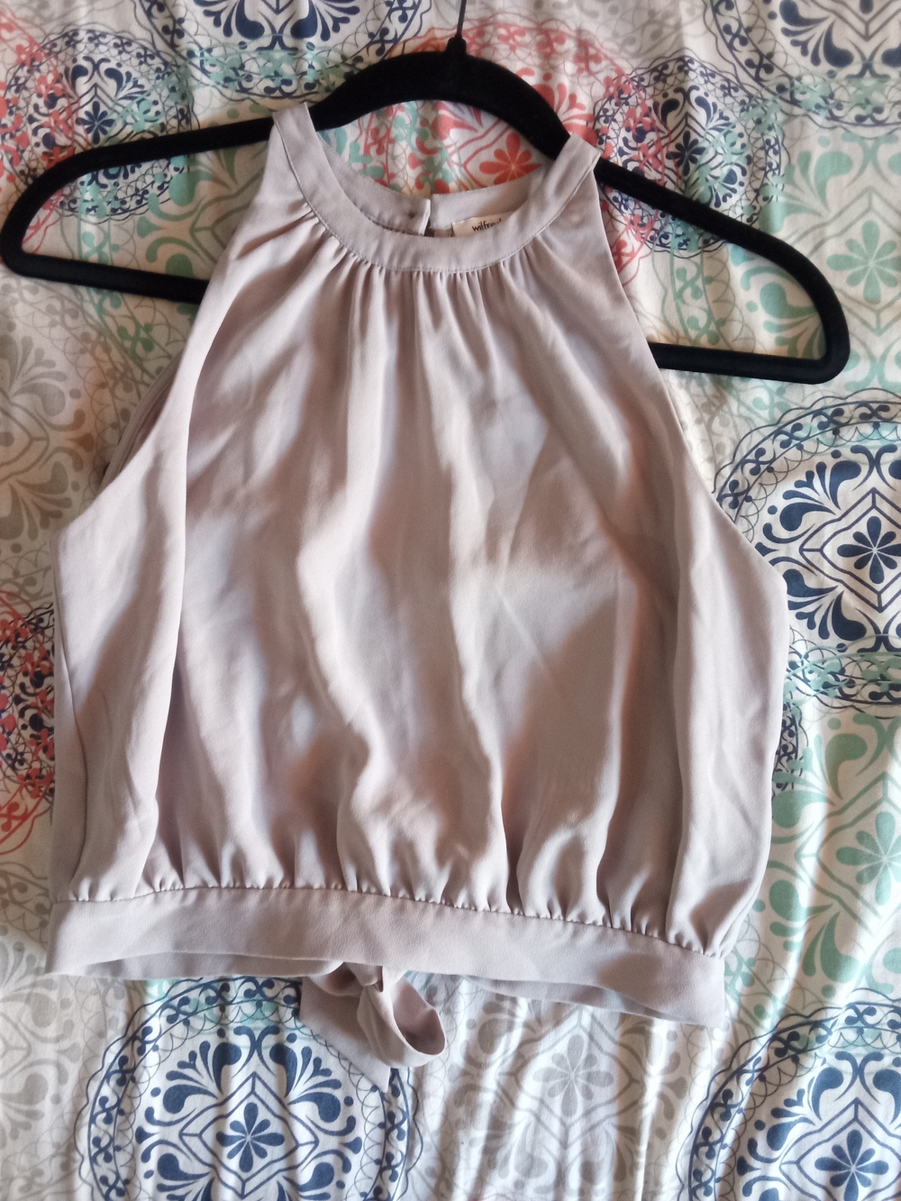 Wilfred Light Mauve Tie-Hem Halter Top